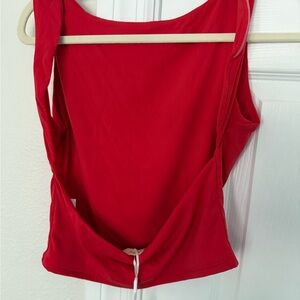 Chic Red Sleeveless Tank Top